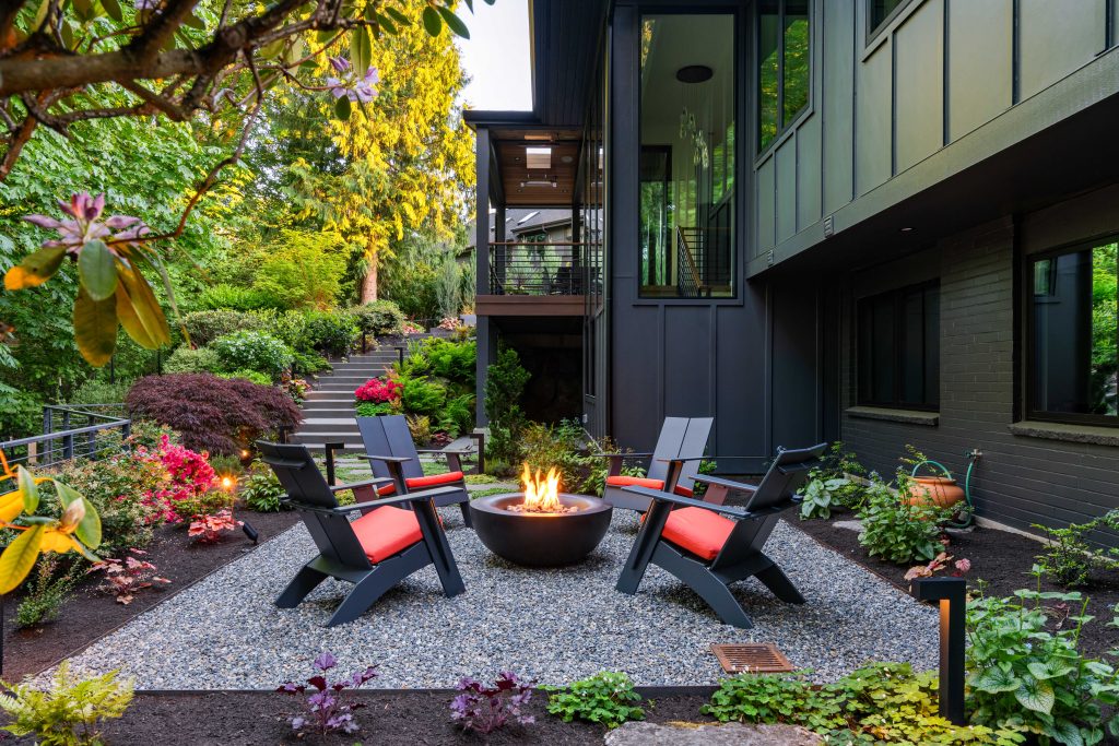 woodland garden in the pacific northwest
